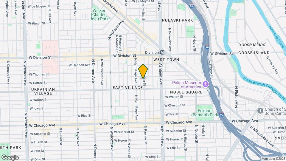 1028 N Paulina St Map and Location Details