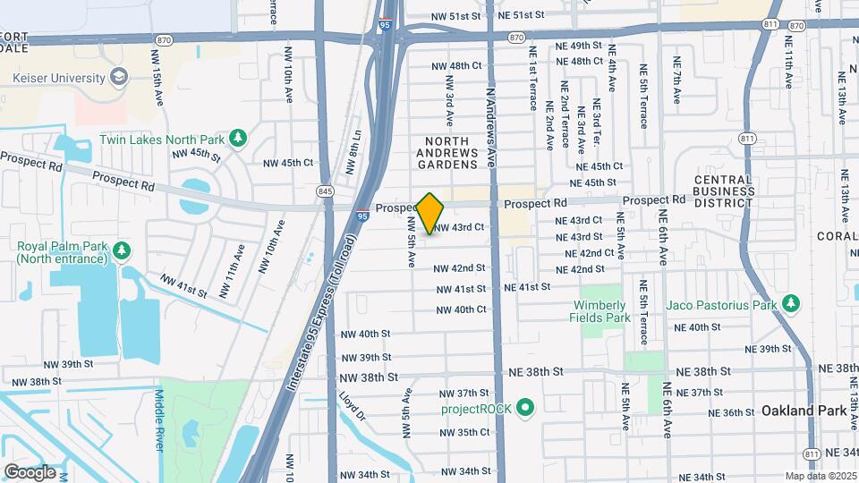 401 NW 43rd St Mapa y Detalles de la Ubicación
