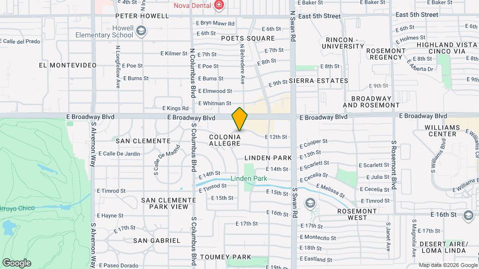 4452 E El Sol Cir Map and Location Details