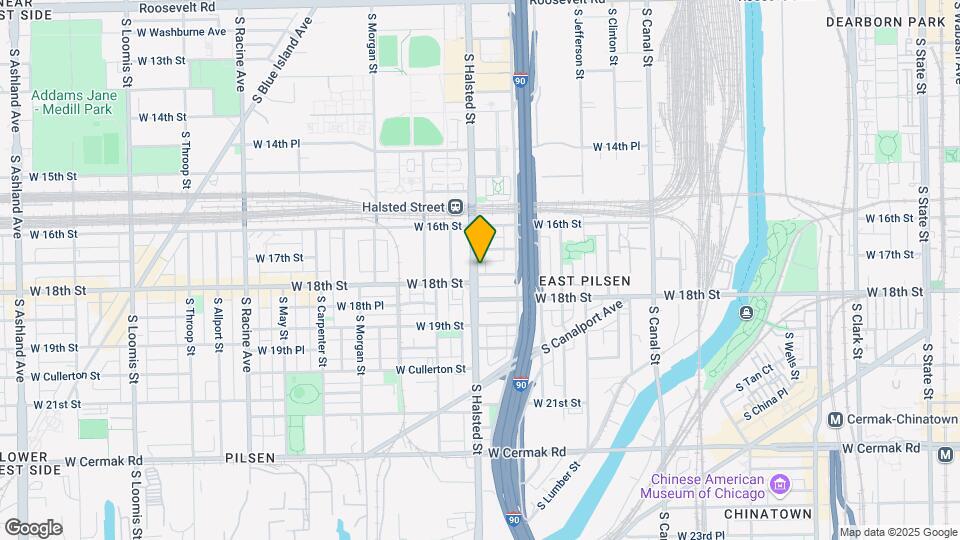 1721 S Halsted St Map and Location Details