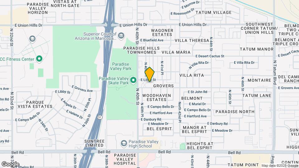 17805 N 40th St Map and Location Details