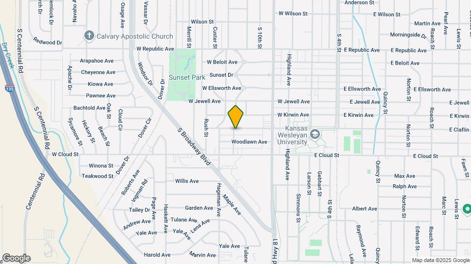 417 W Claflin Ave Map and Location Details