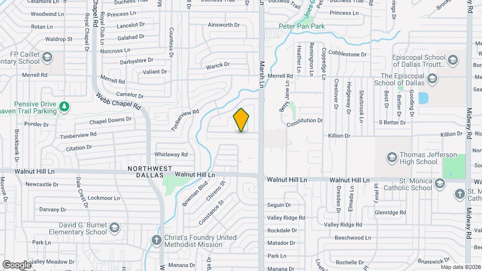 3616 Woodleigh Dr Map and Location Details