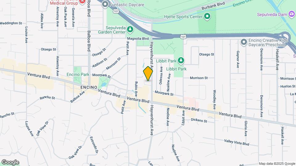 16513 Moorpark St Map and Location Details