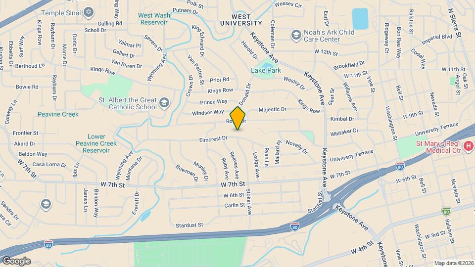 1705 Elmcrest Dr Map and Location Details