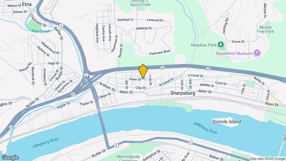 1011 Penn St Map and Location Details