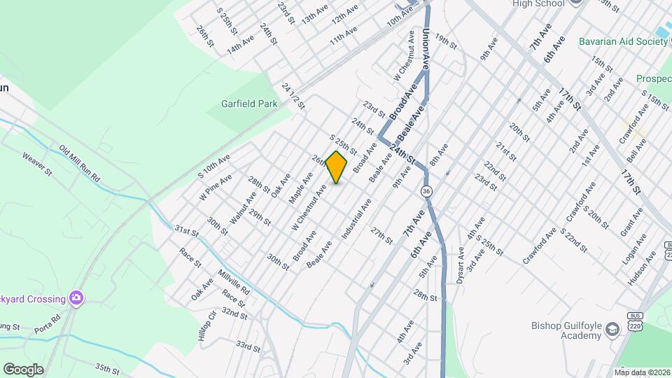 2614 Broad Ave, Unit First floor Map and Location Details