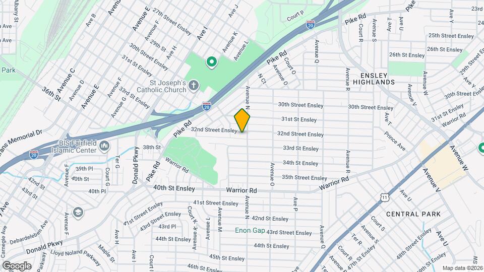 1321 32nd Street Ensley Map and Location Details