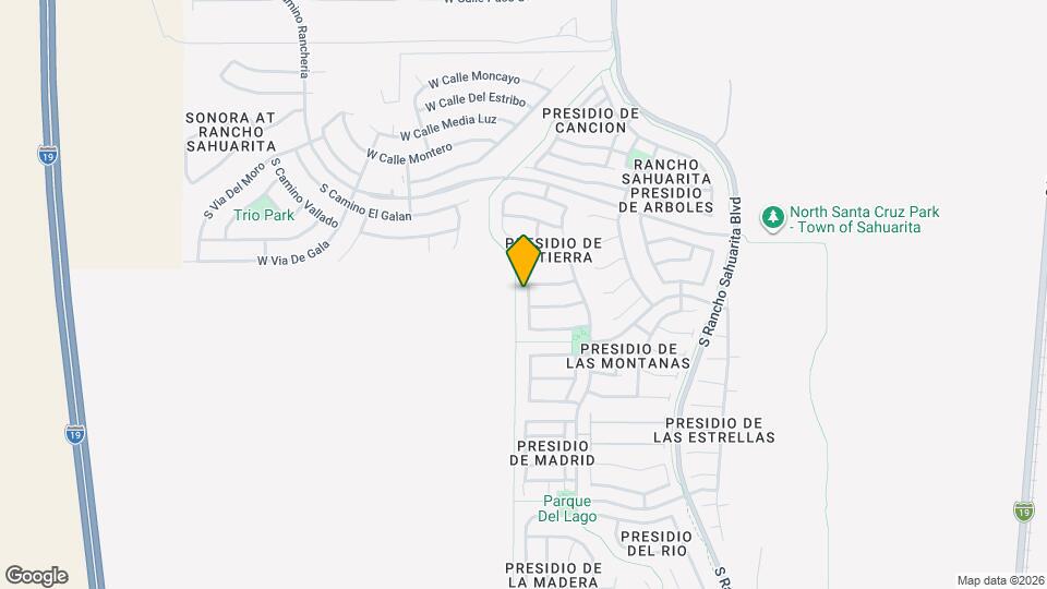 14548 S Camino Vendaval Mapa y Detalles de la Ubicación