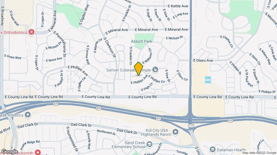 1730 E Otero Ave Map and Location Details