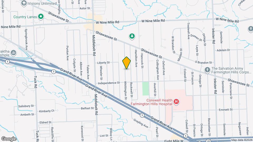 21600 Whittington St Map and Location Details