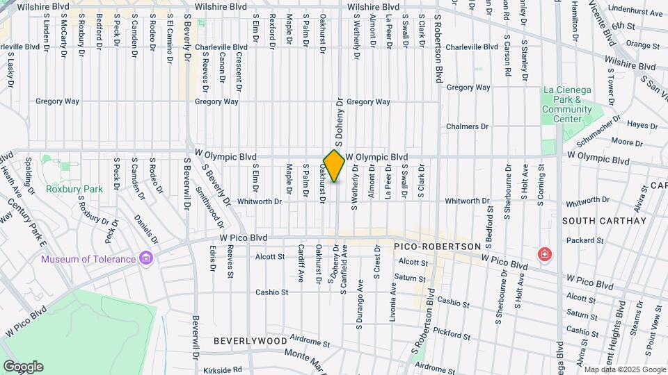 441 S Doheny Dr Map and Location Details