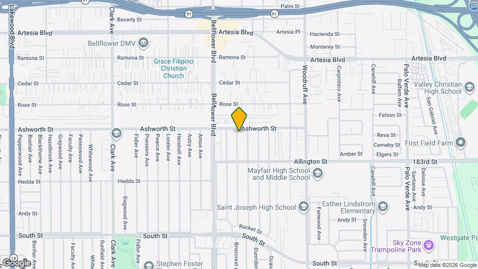 6168 Briercrest Ave Map and Location Details