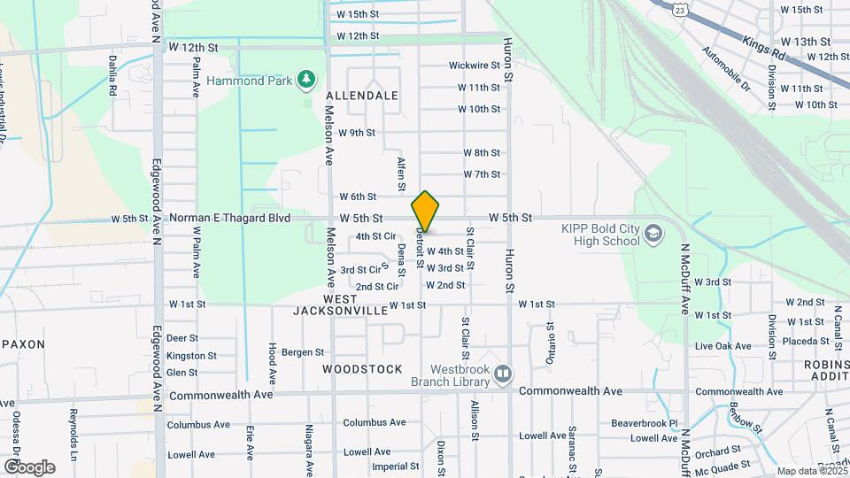 1421 Detroit St Map and Location Details