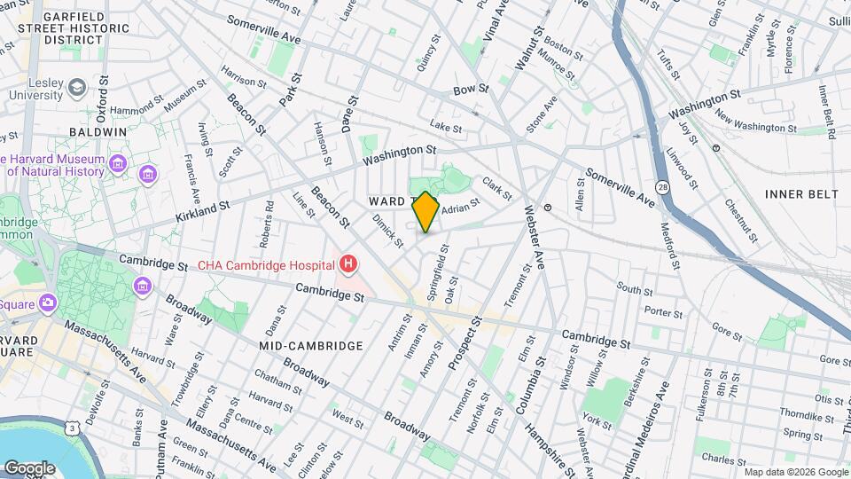 82 Concord Ave, Unit 2 Mapa y Detalles de la Ubicación