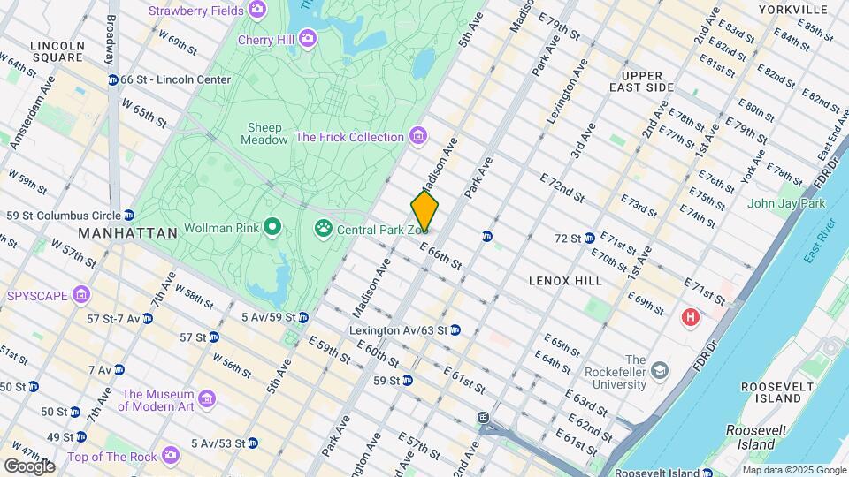 61 East 66th Street Map and Location Details