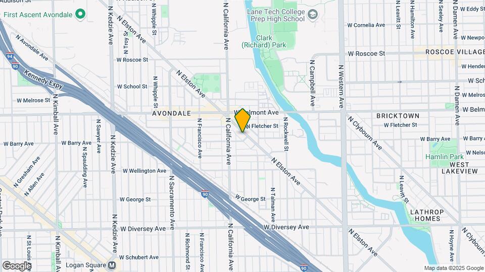 3136 N Elston Ave Map and Location Details