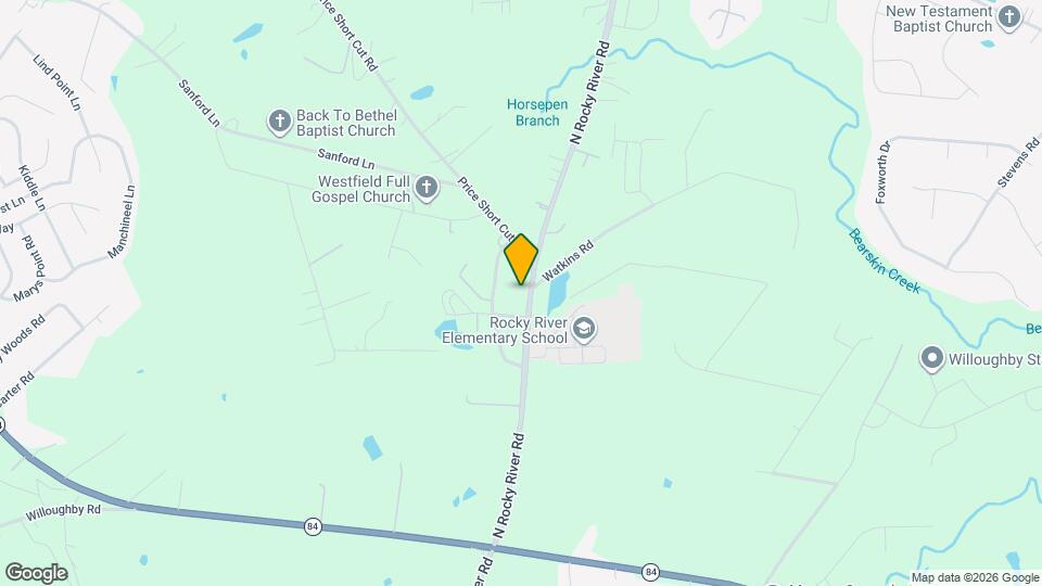 607 N Rocky River Rd Map and Location Details
