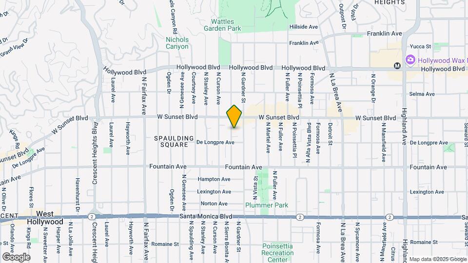 1420 N Sierra Bonita Ave Map and Location Details