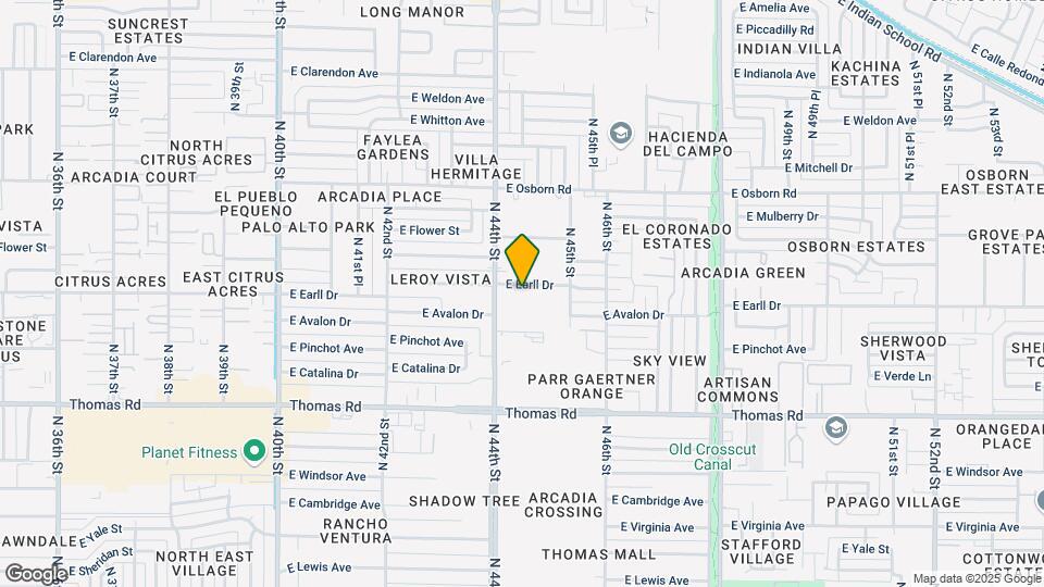 4421 E Earll Dr Map and Location Details