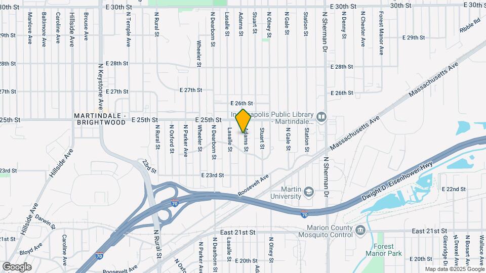2402 Adams St Map and Location Details