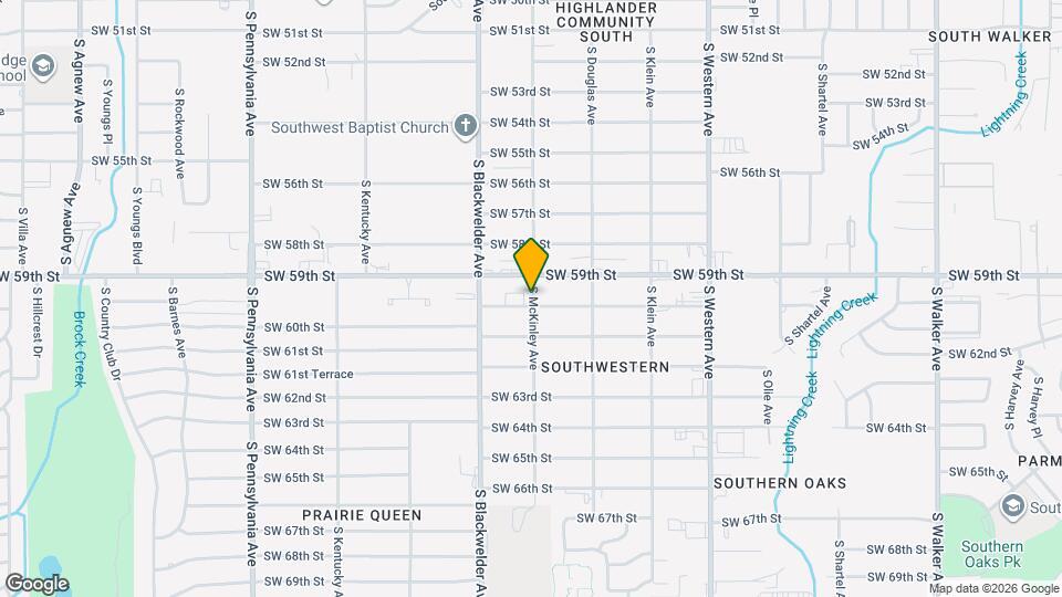 6013 S McKinley Ave, Unit C Map and Location Details