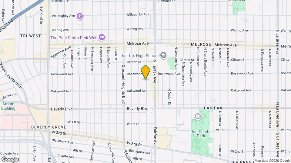 439 1/2 Hayworth Ave Map and Location Details