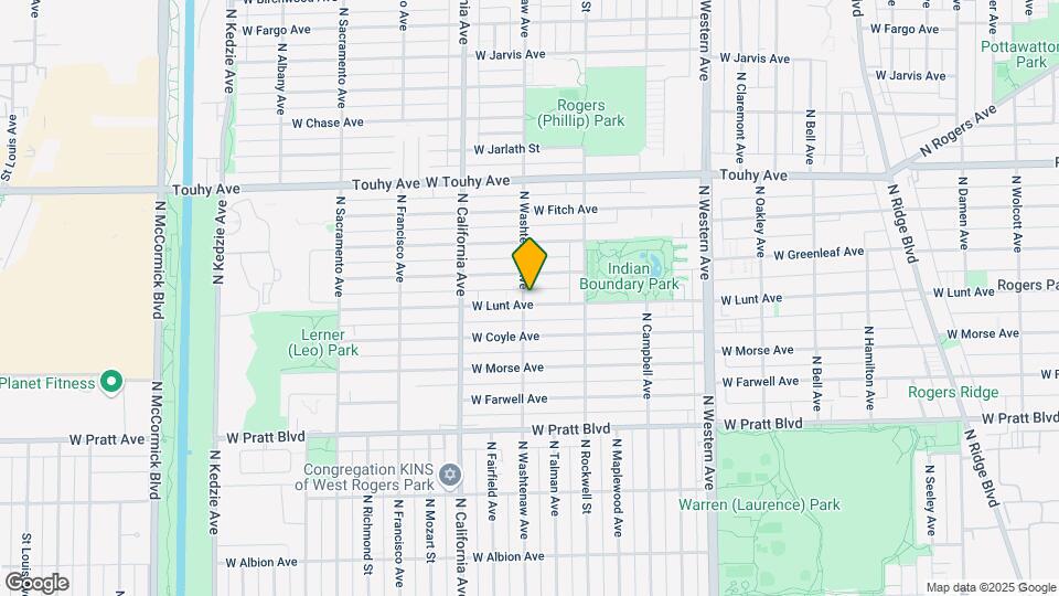 2654 W Lunt Ave Map and Location Details