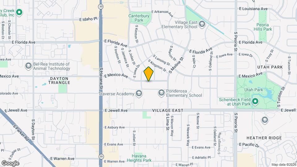 10996 E Mexico Ave Map and Location Details