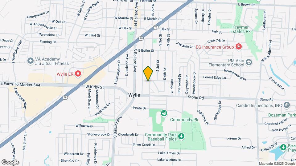 402 S 2nd St Map and Location Details