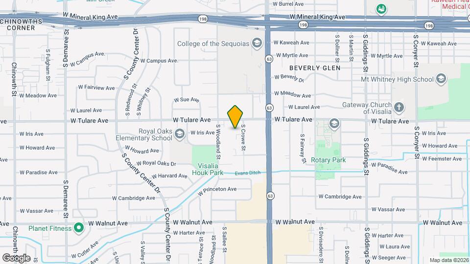 1319 S Crowe St Map and Location Details