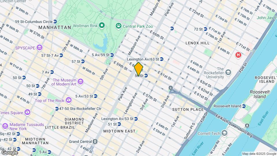 118 E 59th St Map and Location Details