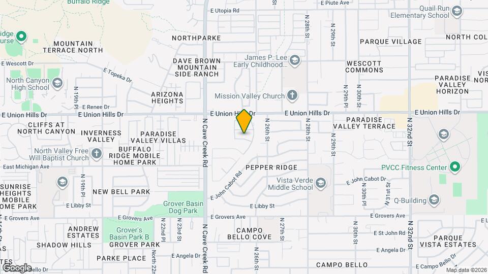 2532 E Bluefield Ave Mapa y Detalles de la Ubicación