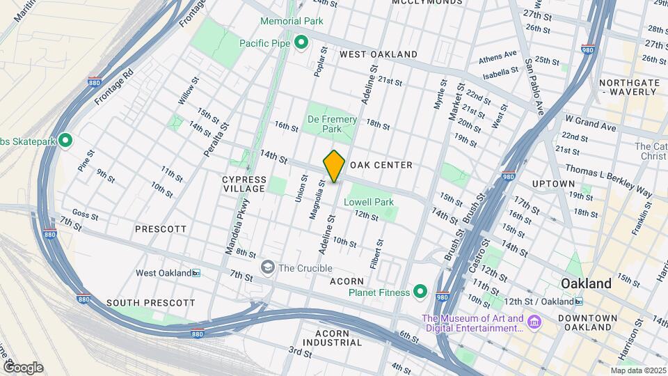 1303 Adeline St Map and Location Details