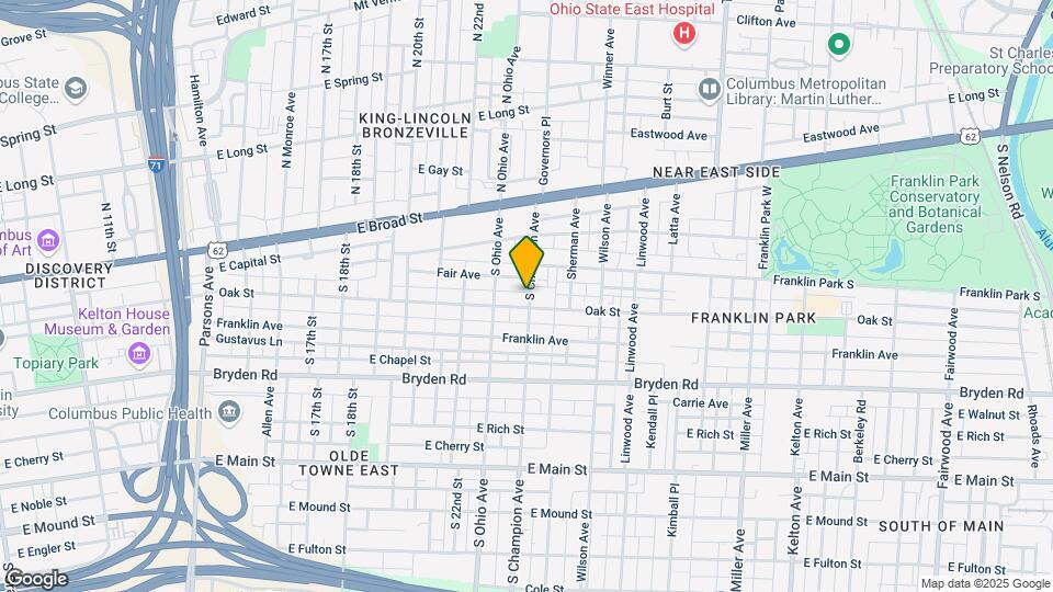 133 S Champion Ave Map and Location Details