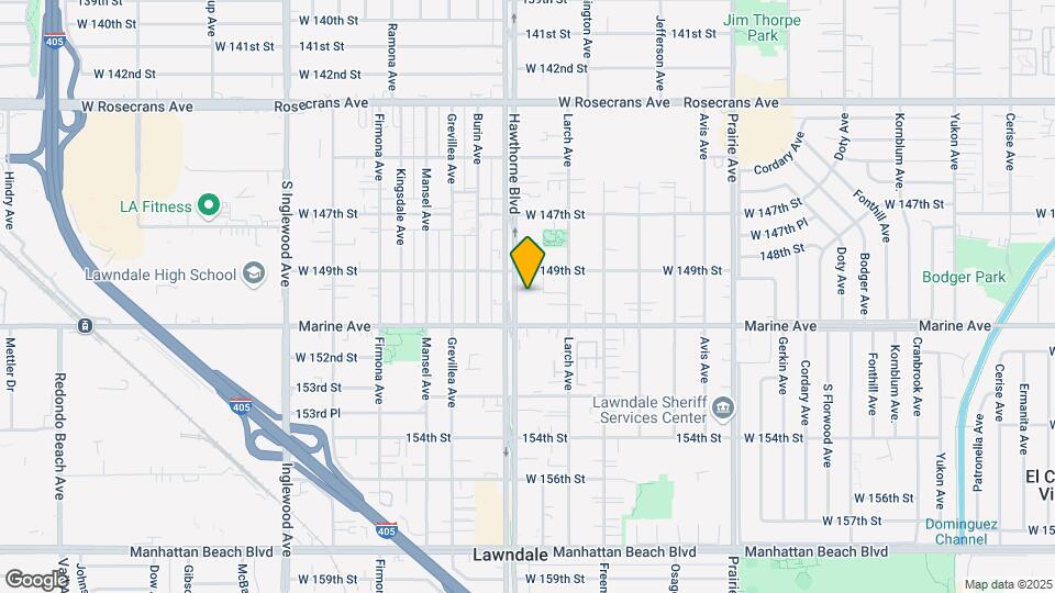 14926 Hawthorne Blvd Map and Location Details