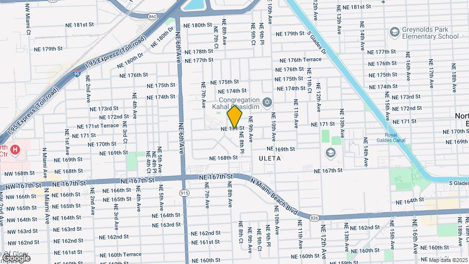 830 NE 171 St Map and Location Details