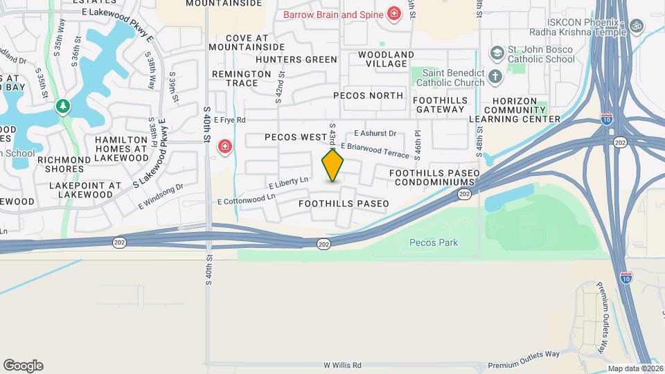 4330 E Cottonwood Ln Map and Location Details