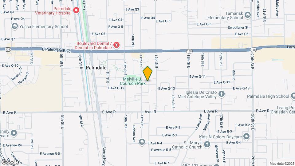 1125 E Ave Q12 Mapa y Detalles de la Ubicación