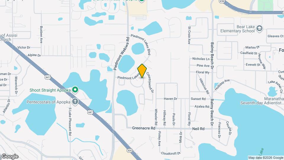 1232 Lake Piedmont Cir Map and Location Details