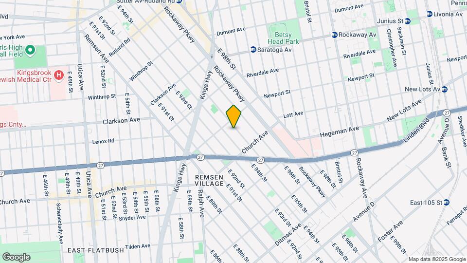 452 E 95th St Map and Location Details