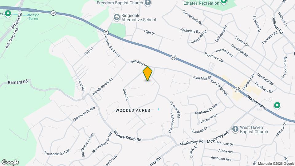 5712 Bluewood Ln NW Map and Location Details
