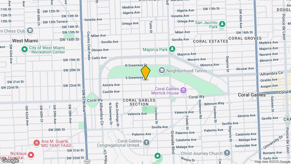 1135 Asturia Ave Map and Location Details