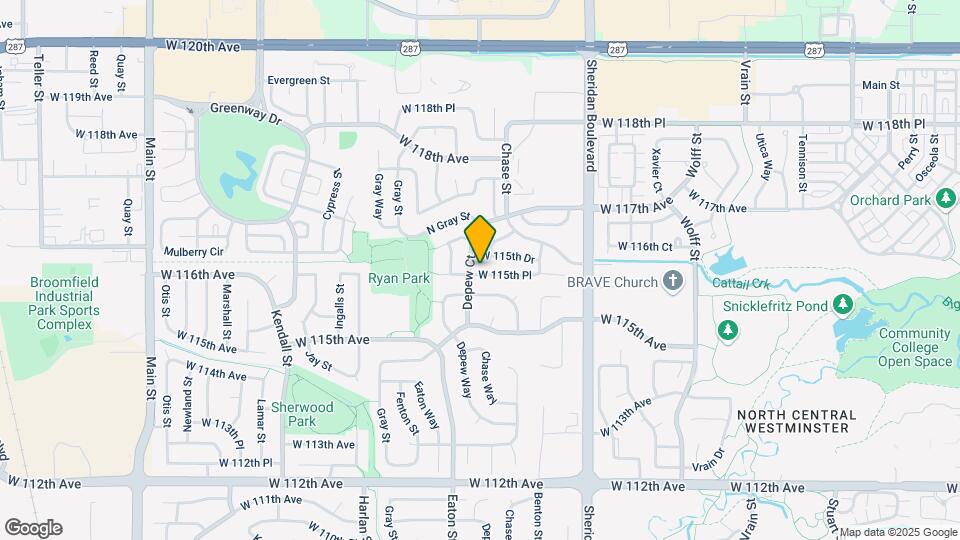 5575 W 115th Pl Map and Location Details