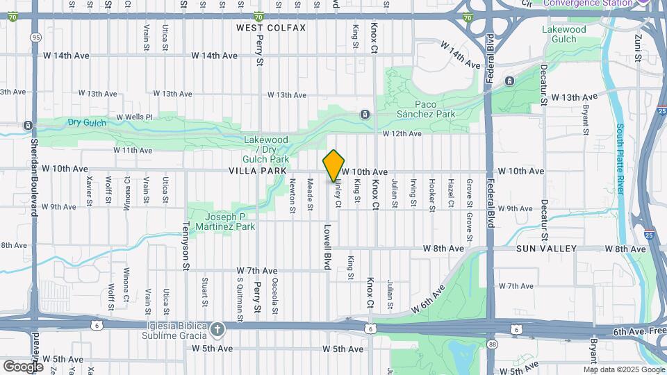 958 Lowell Blvd Map and Location Details