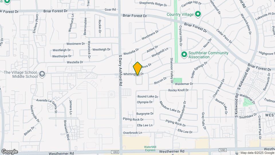 1907 Ashford Hollow Ln Map and Location Details