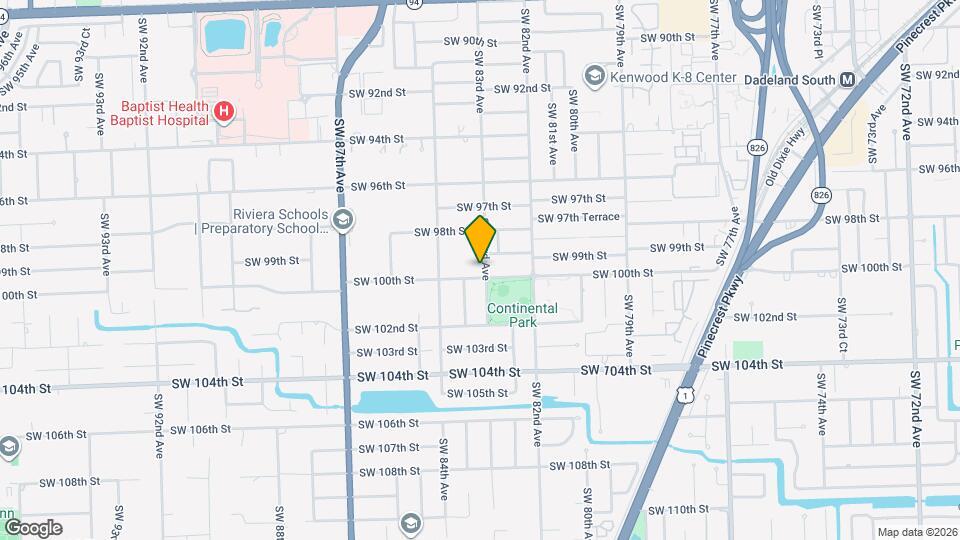 9980 SW 83rd Ave Map and Location Details