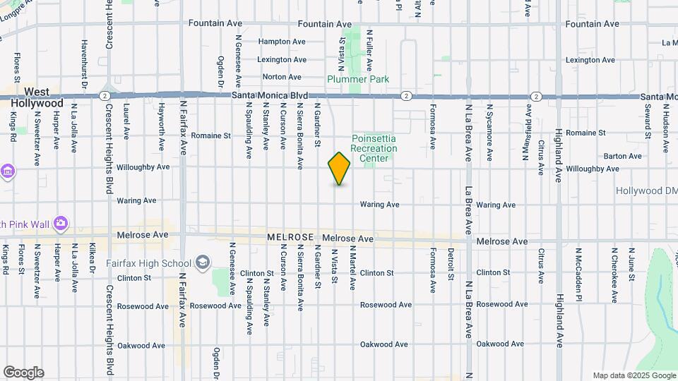 820 N Vista St Map and Location Details