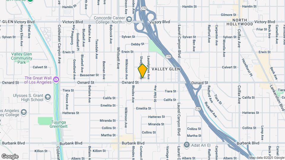 12329 Oxnard St, Unit 1 Map and Location Details