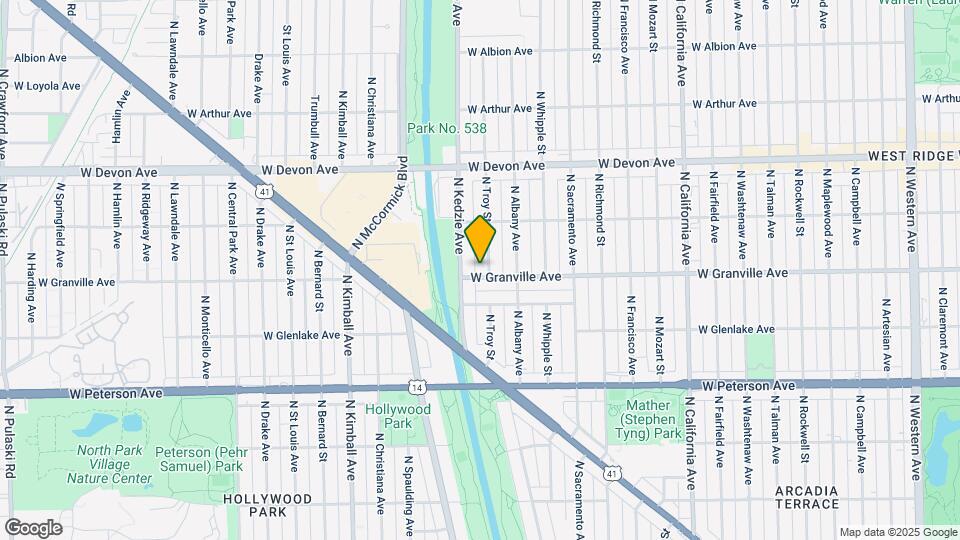 6204 N Troy St Map and Location Details